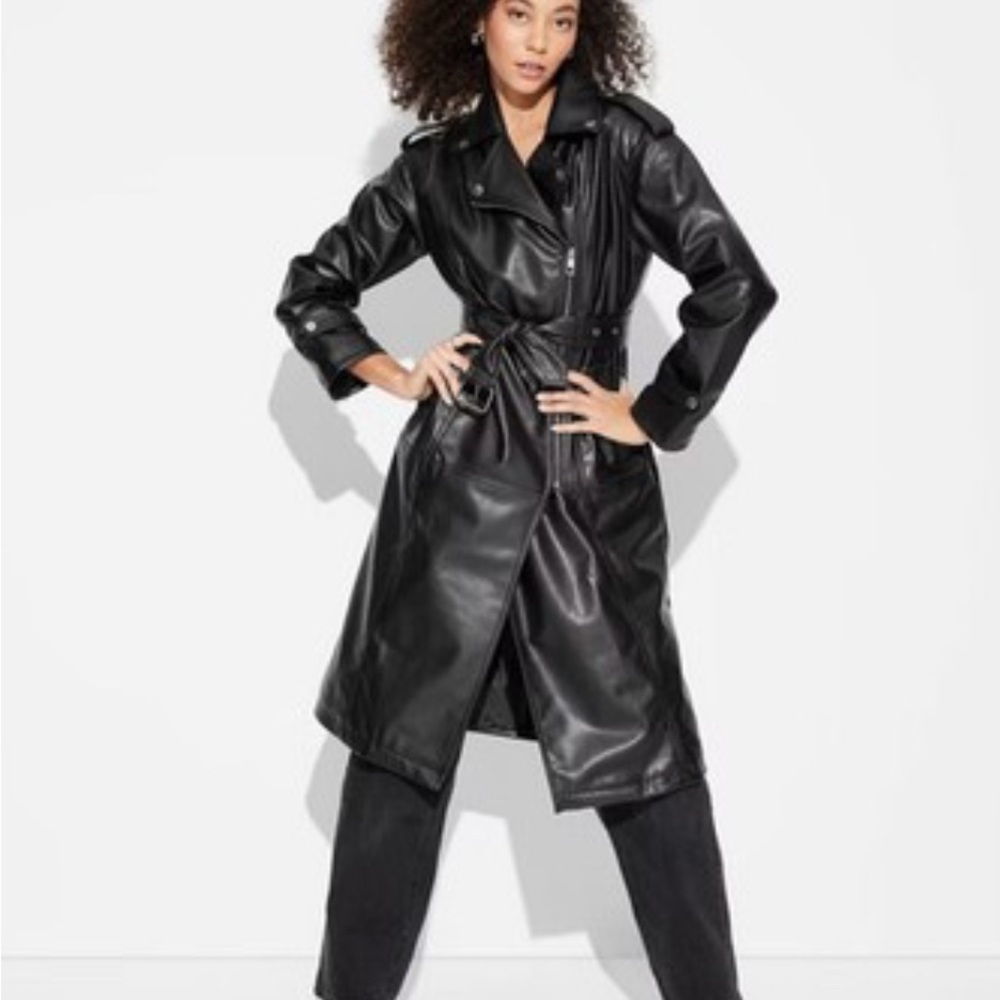 Wild Fable Women's Zip-Up Winter Faux Leather Jacket